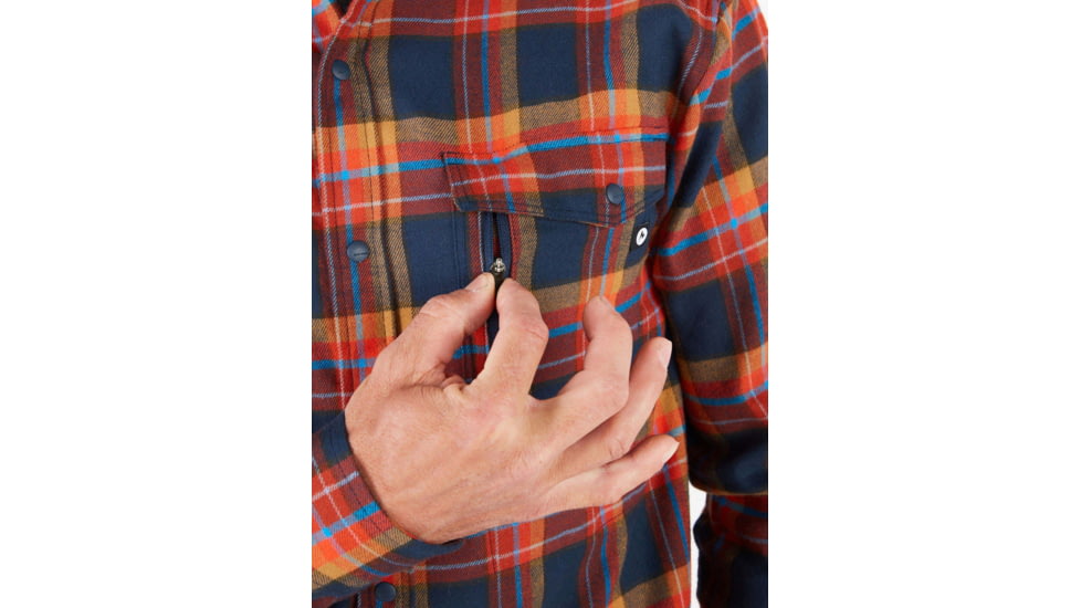 Marmot Tromso Midweight Flannel Long Sleeve - Mens, Dark Indigo, Large, 33320-2835-L