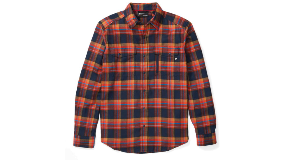 Marmot Tromso Midweight Flannel Long Sleeve - Mens, Dark Indigo, Large, 33320-2835-L