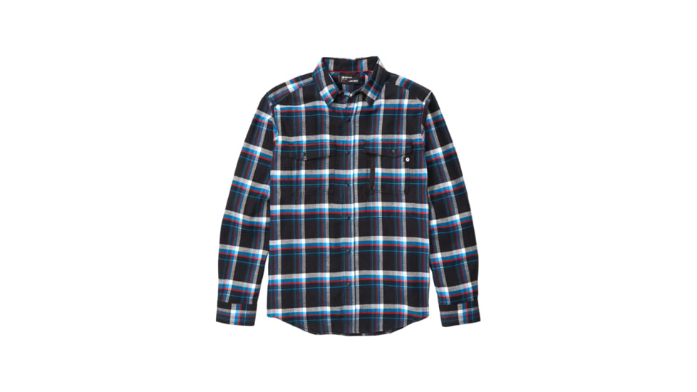 Marmot Tromso Midweight Flannel Long Sleeve - Men's, Black, Small, 33320-001-S