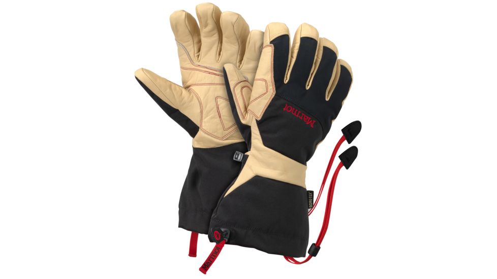 Marmot Ultimate Ski Gloves - Men's-Large-Black/Tan