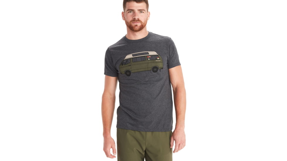 Marmot Van Life Tee Short Sleeve - Mens, Charcoal Heather, Extra Large, M12566-1204-XL