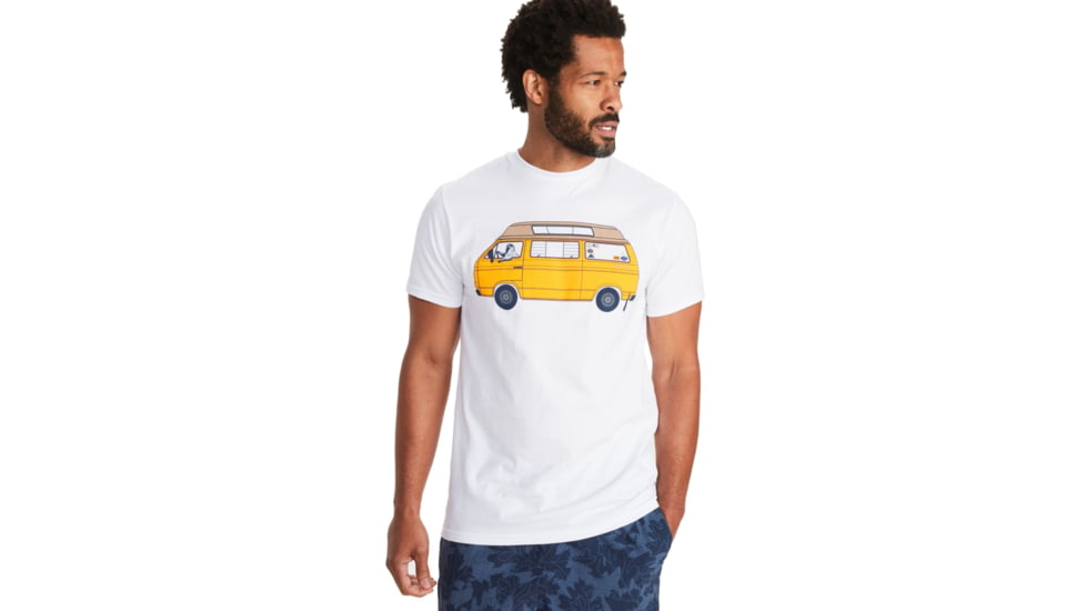 Marmot Van Life Tee Short Sleeve - Mens, White, Large, M12566-080-L
