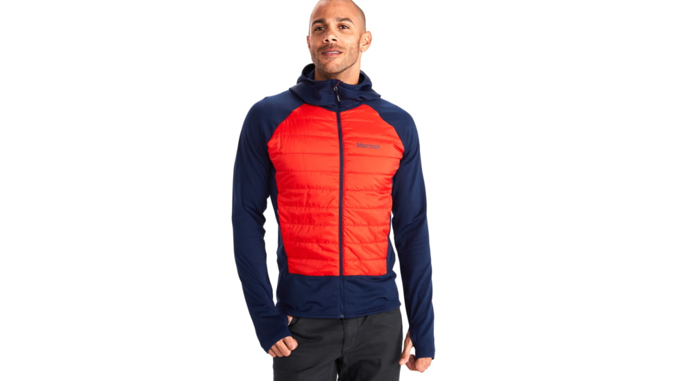 Marmot Variant Hybrid Hoody - Mens, Arctic Navy/Victory Red, Extra Large, 11390-3160-XL
