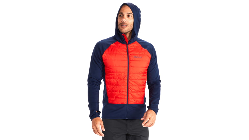 Marmot Variant Hybrid Hoody - Mens, Arctic Navy/Victory Red, Extra Large, 11390-3160-XL
