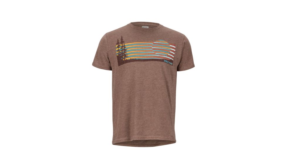 Marmot Verge Tee Short Sleeve - Mens, Brown Heather, Medium, 49370-7139-M