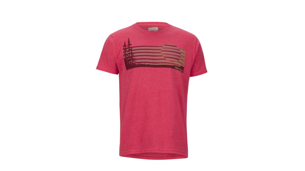 Marmot Verge Tee Short Sleeve - Mens, Red Heather, Large, 49370-8554-L
