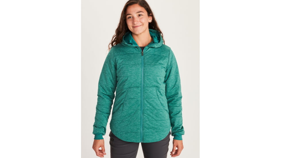 Marmot Visita Insulated Hoodie - Womens, Deep Jungle Heather, Medium, 47520-4997-M