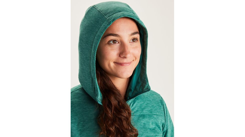 Marmot Visita Insulated Hoodie - Womens, Deep Jungle Heather, Medium, 47520-4997-M