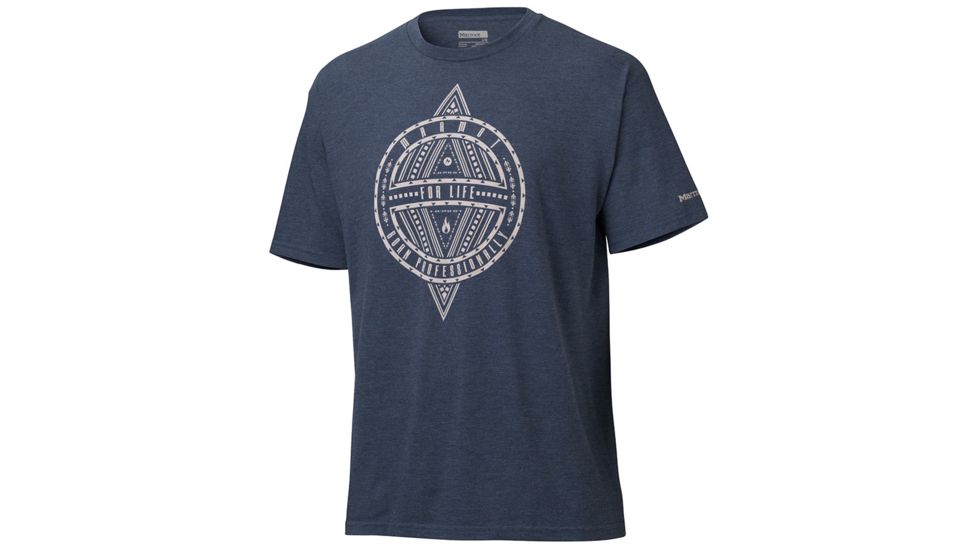 Marmot Mens Walden Short Sleeve Tee,Navy Heather,Large MAR1159-NVH-LG