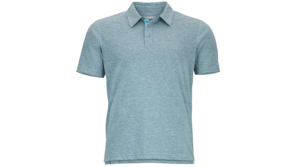 Marmot Wallace Polo Short Sleeve Shirt - Men's-Blue Granite-Medium