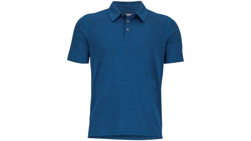 Wallace Polo Short Sleeve Shirt - Mens-Blue Night-Small