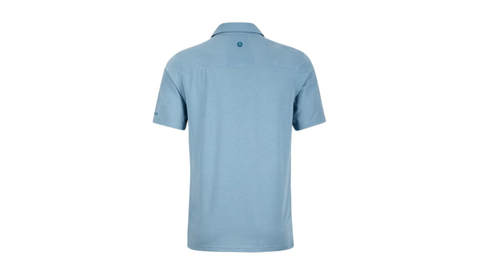 Marmot Wallace Polo Short Sleeve T-Shirt - Mens, Blue Granite Heather, 2XL 43520-3819-XXL