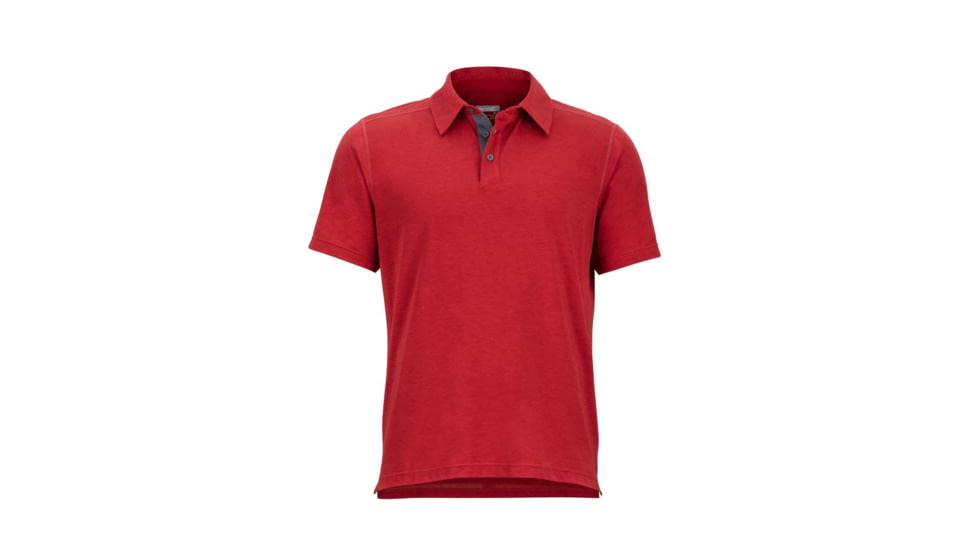 Marmot Wallace Polo Short Sleeve T-Shirt - Mens, Auburn Heather, L 43520-8483-L