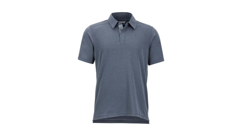 Marmot Wallace Short Sleeve Polo - Mens, Steel Onyx Heather, Medium, 43520-8702-M