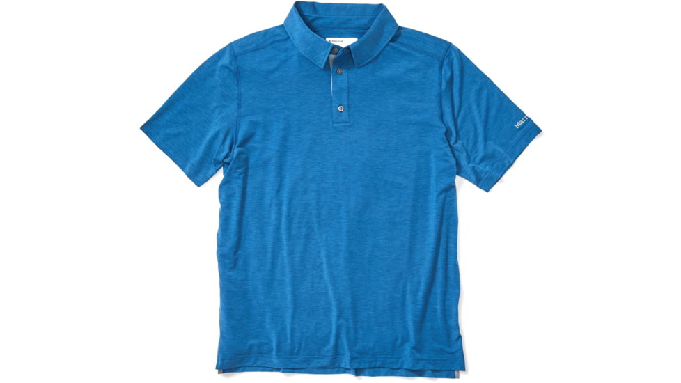 Marmot Wallace Short Sleeve Polo - Mens, Arctic Navy Heather, Medium, 43520-8719-M