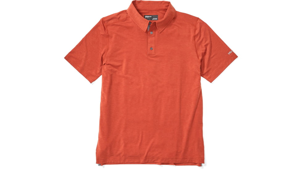 Marmot Wallace Short Sleeve Polo - Mens, Picante Heather, Large, 43520-7380-L