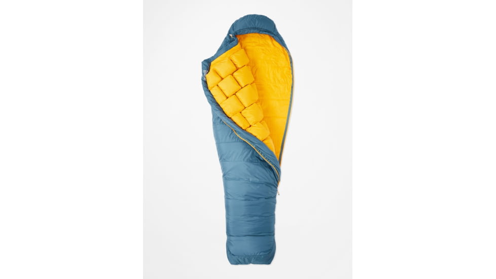Marmot WarmCube Gallatin 20 Sleeping Bag, Stargazer/Solar, Long, 36430-1995-LZ