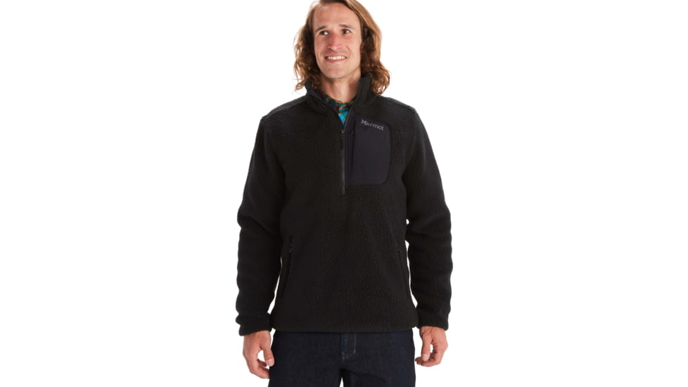 Marmot Wiley Fleece Half Zip - Mens, Black, Large, M11941-001-L