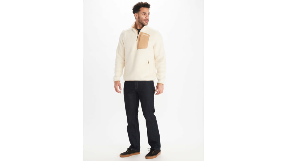 Marmot Wiley Fleece Half Zip - Mens, Cream/Shetland, Medium, M11941-16605-M