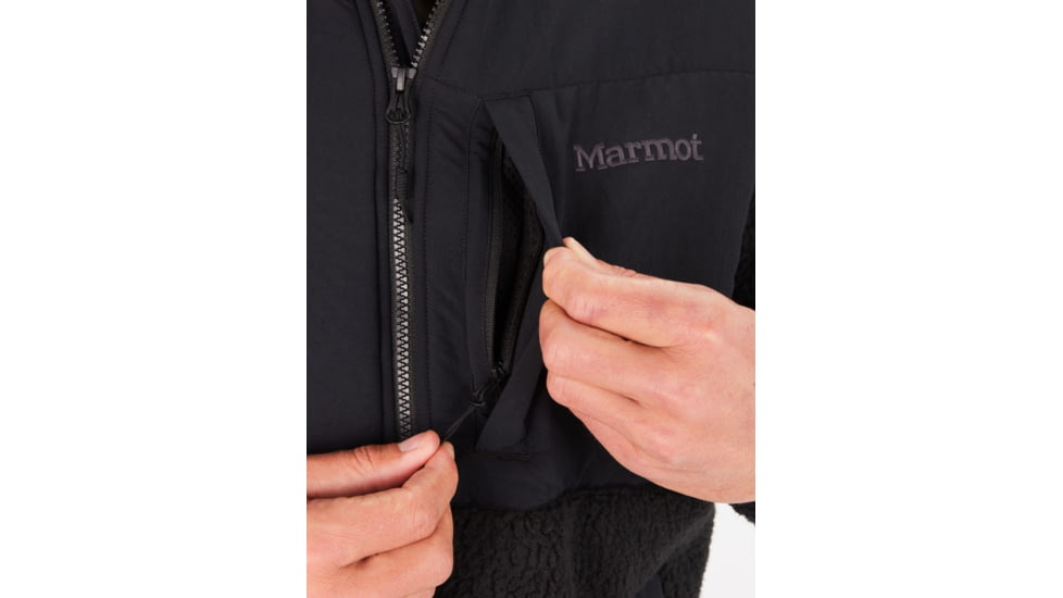 Marmot Wiley Polartec Jacket - Mens, Black, Extra Large, M13190-001-XL