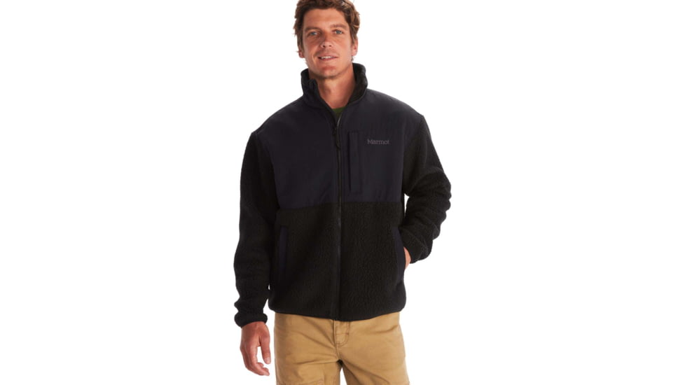Marmot Wiley Polartec Jacket - Mens, Black, Extra Large, M13190-001-XL