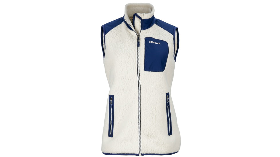 Marmot Wiley Vest - Women's-Cream/Arctic Navy-Medium