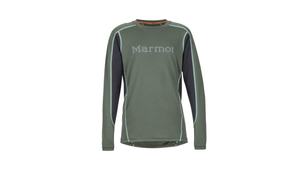 Marmot Windridge Graphic Long Sleeve - Boys, Crocodile/Dark Steel, Medium, 50310-4857-M
