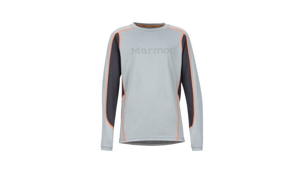 Marmot Windridge Graphic Long Sleeve - Boys, Grey Storm/Dark Steel, Large, 50310-1819-L