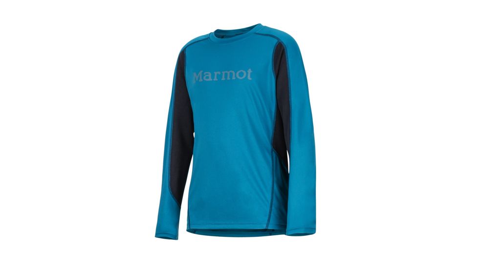 Marmot Windridge Graphic Long Sleeve - Boys, Turkish Tile/Dark Steel, Small, 50310-3063-S