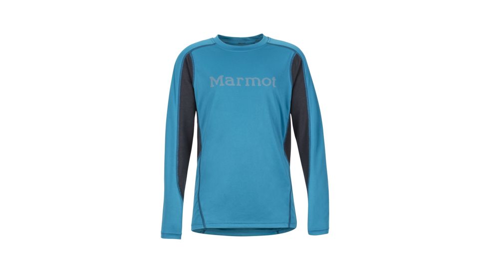 Marmot Windridge Graphic Long Sleeve - Boys, Turkish Tile/Dark Steel, Small, 50310-3063-S