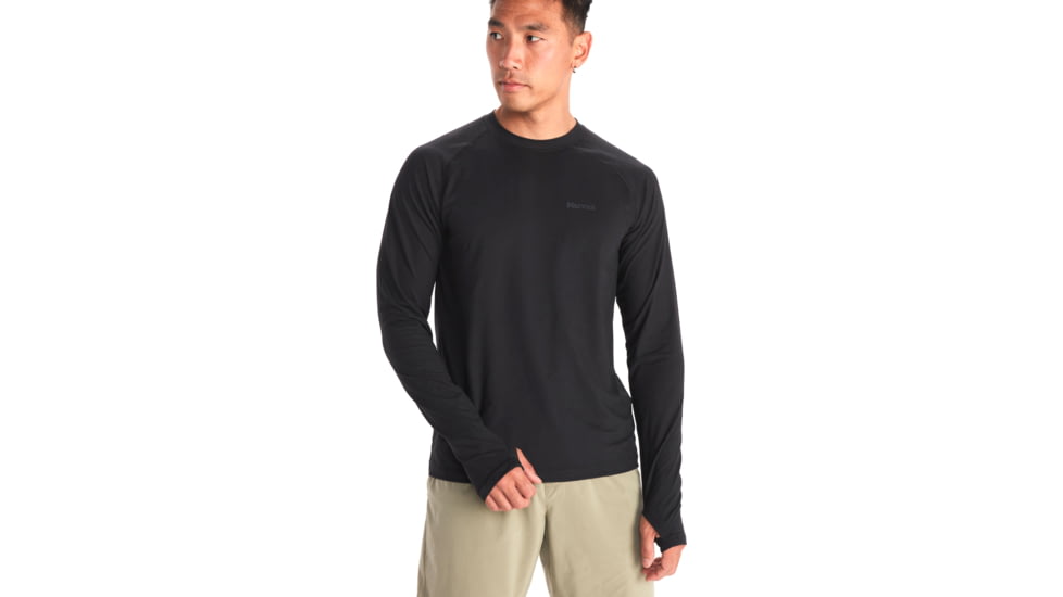 Marmot Windridge Long Sleeve T-Shirt - Men's, Black, Extra Small, M14153-001-XS