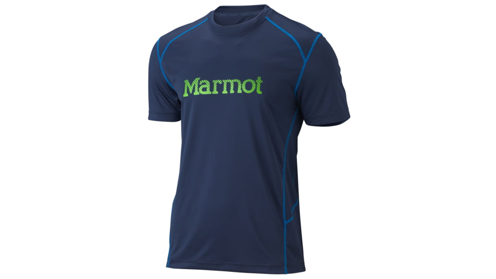 Marmot Windridge Short Sleeve Graphic Tee - Men's-Dark Ink/Green Envy-XX-Large