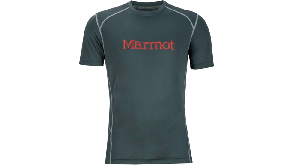 Marmot Windridge Short Sleeve Graphic Tee - Men's-Dark Zinc/Scarlet Red-X-Large