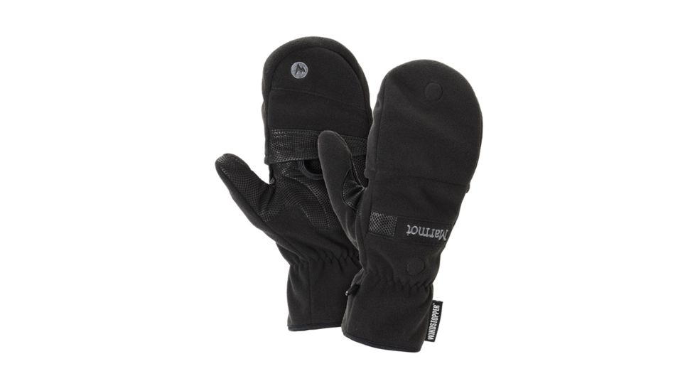 Marmot Windstopper Convertible Glove - Mens-Black-Small