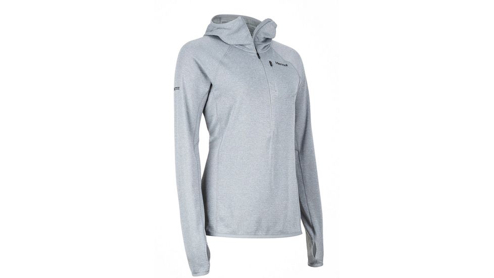 Marmot Wm's Powertherm 1/2 Zip Hoody - Women's, Steel, Medium 89730-077-M