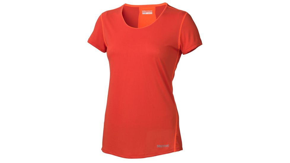 Marmot Womens Essential Short Sleeve Tee,Coral Sunset/Bright Orange,Medium MAR0947-CS-BO-MD