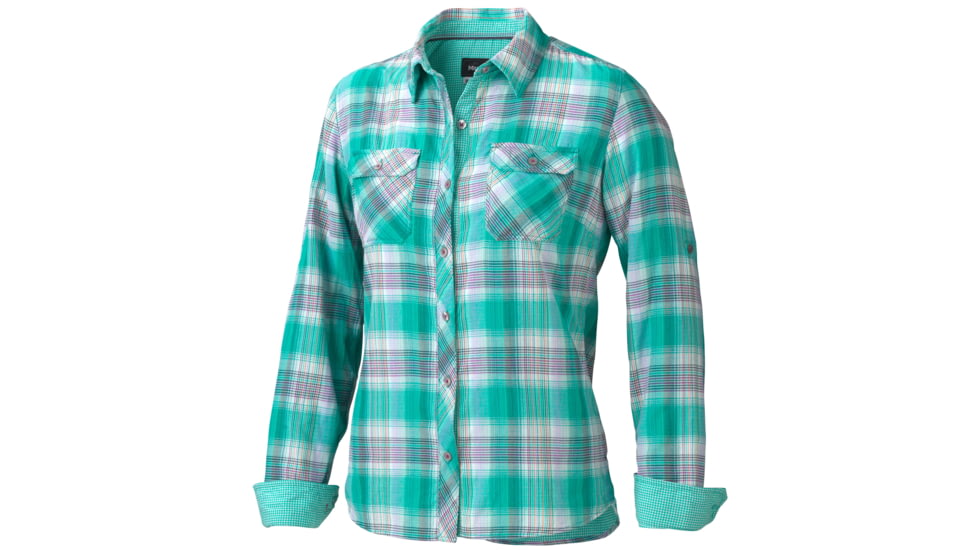 Marmot Womens Evelyn Long Sleeve Shirt,Gem Green,Medium MAR1234-GM-GR-MD