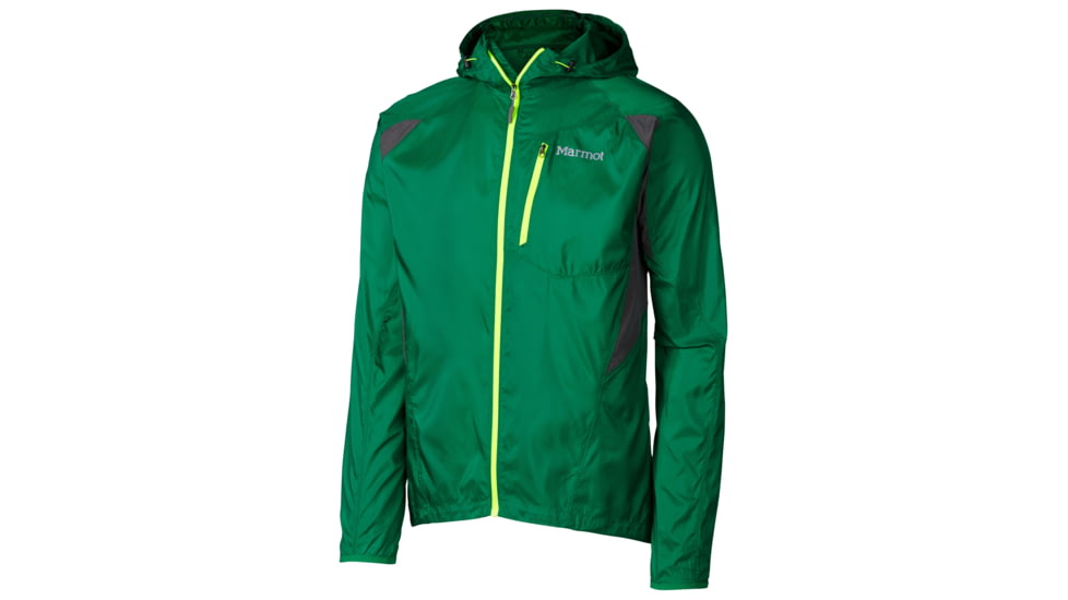 Marmot Trail Wind Hoody - Men's-Small-Rich Forest/Slate Grey