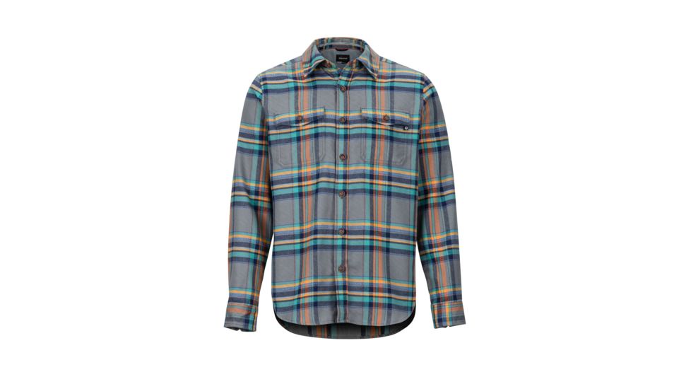 Marmot Zephyr Cove Mid Wt Flannel LS - Mens, Cinder, Medium, 44560-1415-M