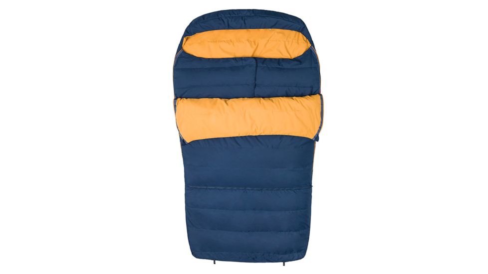 Marmot Zuma Double Wide 35 Sleeping Bag, Total Eclipse/Buckthorn Brown, Long 6ft6in/Left Zip, 38750-1550-LZ