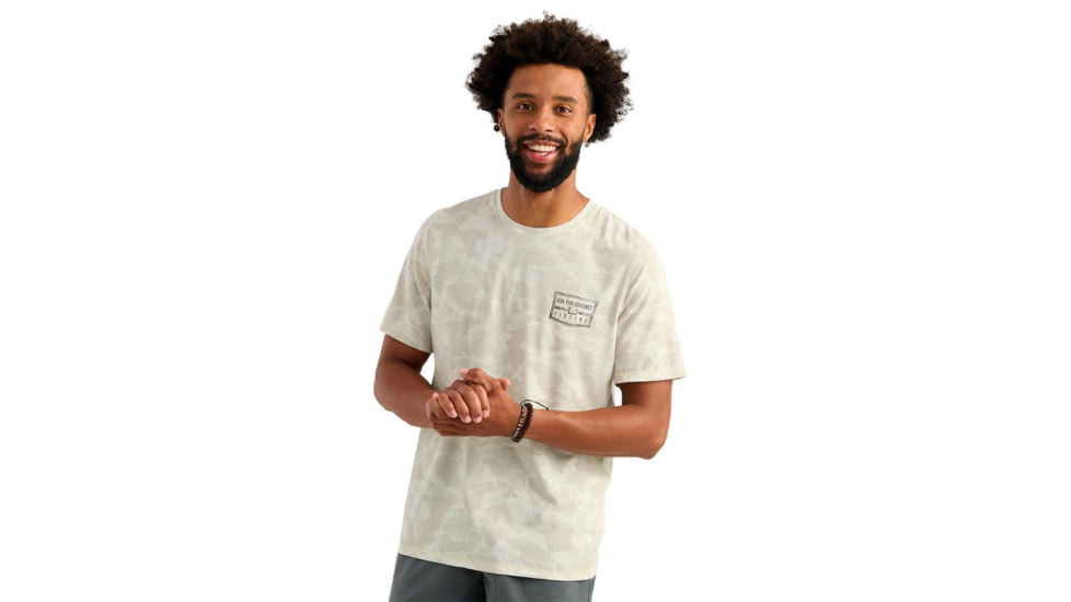 Marolina DBA HUK Huk Drift Performance Short Sleeve Shirt Silver Birch Camo S, H1200736-189-S