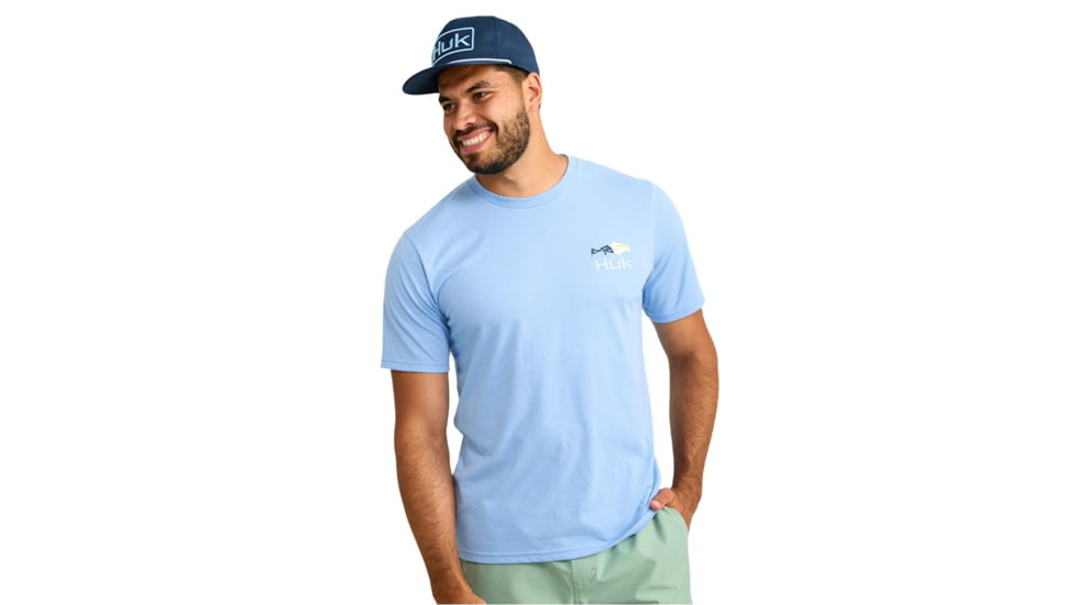 Marolina DBA HUK Huk Fish Flag Short Sleeve Shirt Marolina Blue XL, H1000542-420-XL