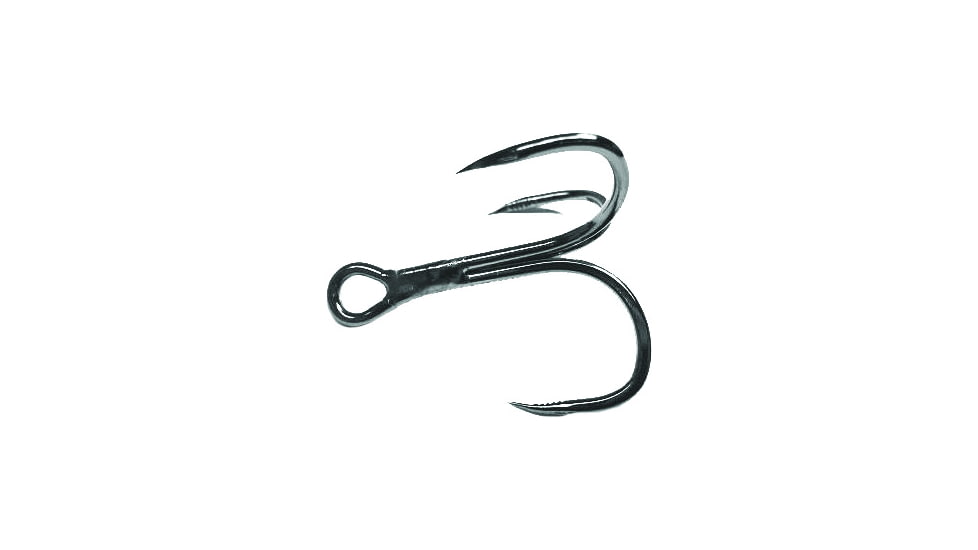 Maruto TREBLE 2-8 Grabber Hook, Semi Razor Point, 10X, Treble, Black Nickel, Size 2, 8 Per Pack, Treble 2-8