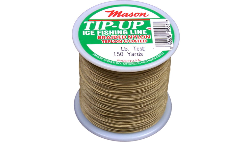 Mason Braided Nylon Tip-Up/Squidding Line 27Lb 150Yds Tan 6Bx, 150TS-27