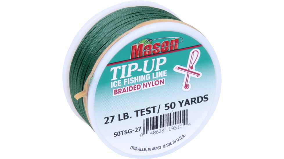 Mason Braided Nylon Tip-Up/Squidding Line 27Lb 50Yds Grn 12Bx, 50TSG-27