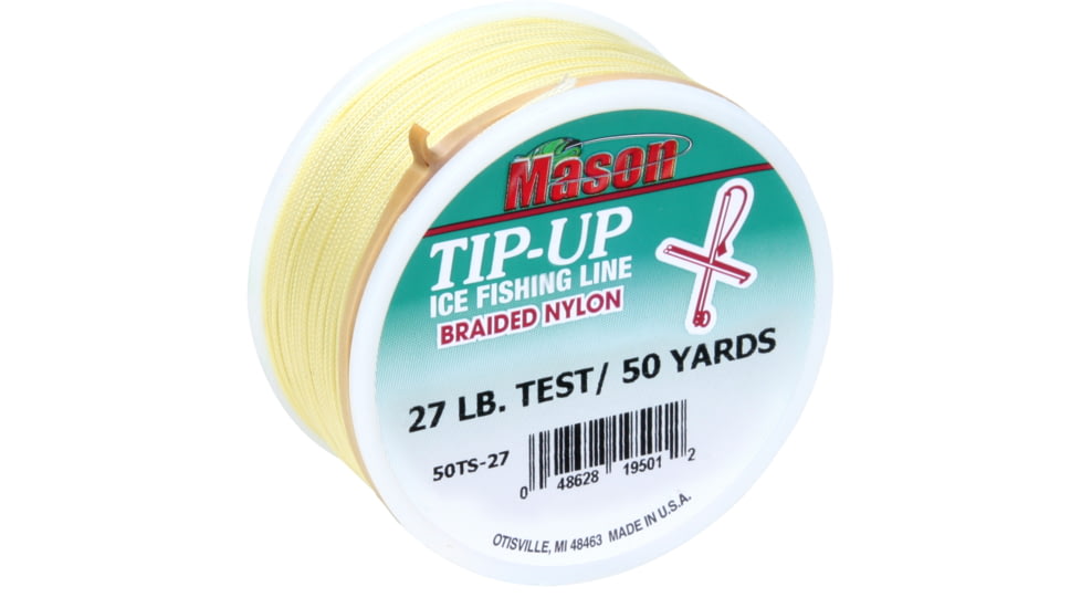 Mason Braided Nylon Tip-Up/Squidding Line 27Lb 50Yds Tan 12Bx, 50TS-27