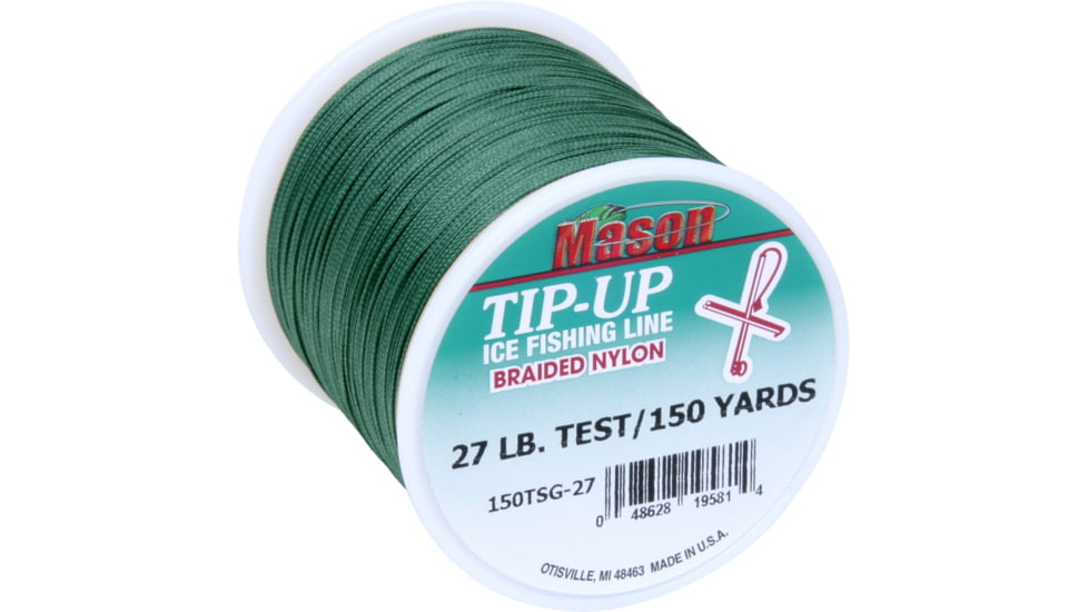 Mason Braided Nylon Tip-Up/Squidding Line 27Lb150Yds Grn 6Bx, 150TSG-27