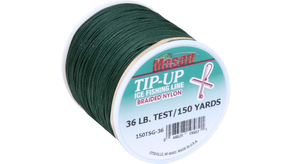 Mason Braided Nylon Tip-Up/Squidding Line 36Lb 150Yds Grn 6Bx, 150TSG-36