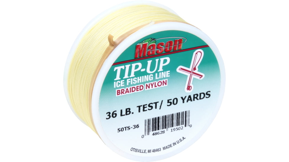 Mason Braided Nylon Tip-Up/Squidding Line 36Lb 50Yds Tan 12Bx, 50TS-36