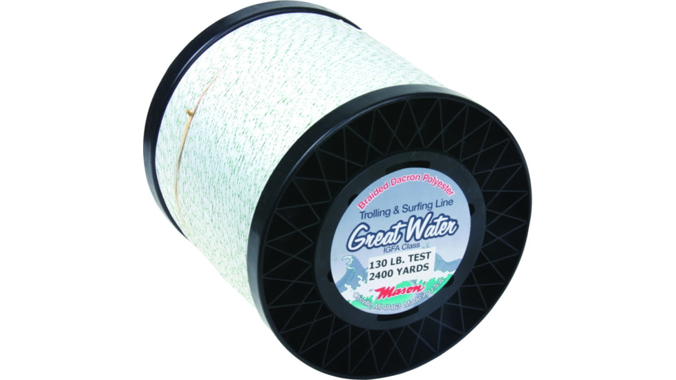 Mason Green Dot Braided Line 130lb 2400yd Dacron, 24GD-130